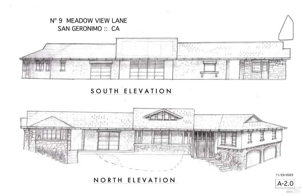 Proposed Design of single level home at 5 Meadow View Lane, San Geronimo, CA 94963