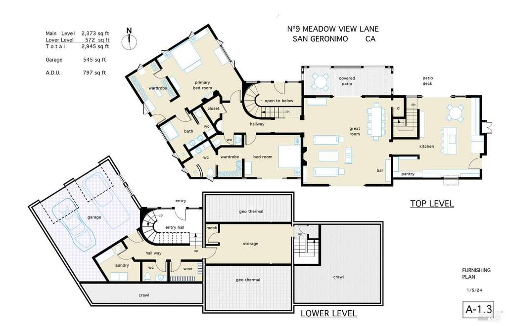 Sample Floor plan at 5 Meadow View Lane, San Geronimo, CA 94963