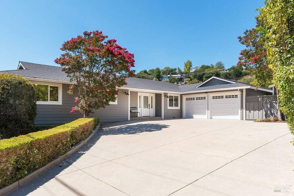 Driveway offers ample parking for guests, entertaining and family and friends. at 133 Eliseo Drive, Greenbrae, CA 94904