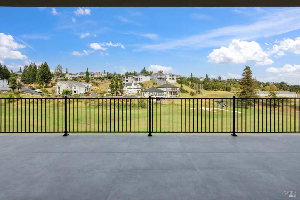 your view as you walk out on the deck (looking east) from the main level of your new home. at 3704 Llyn Glaslyn Place, Santa Rosa, CA 95403