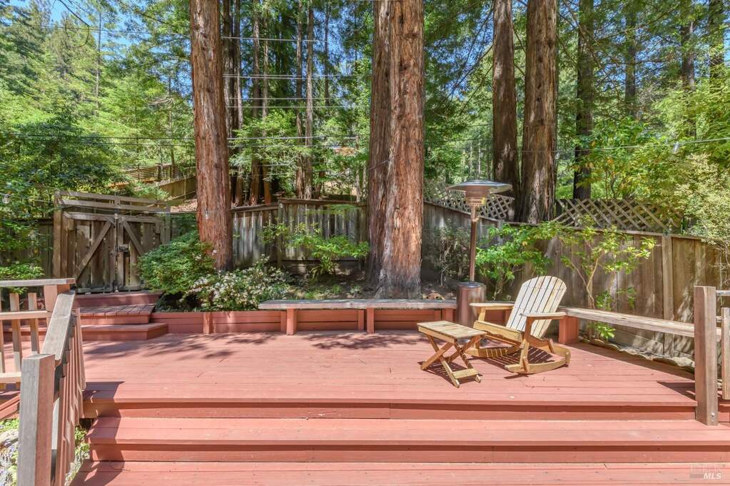 Upper Deck and Garden Area at 544 Cascade Drive, Mill Valley, CA 94941