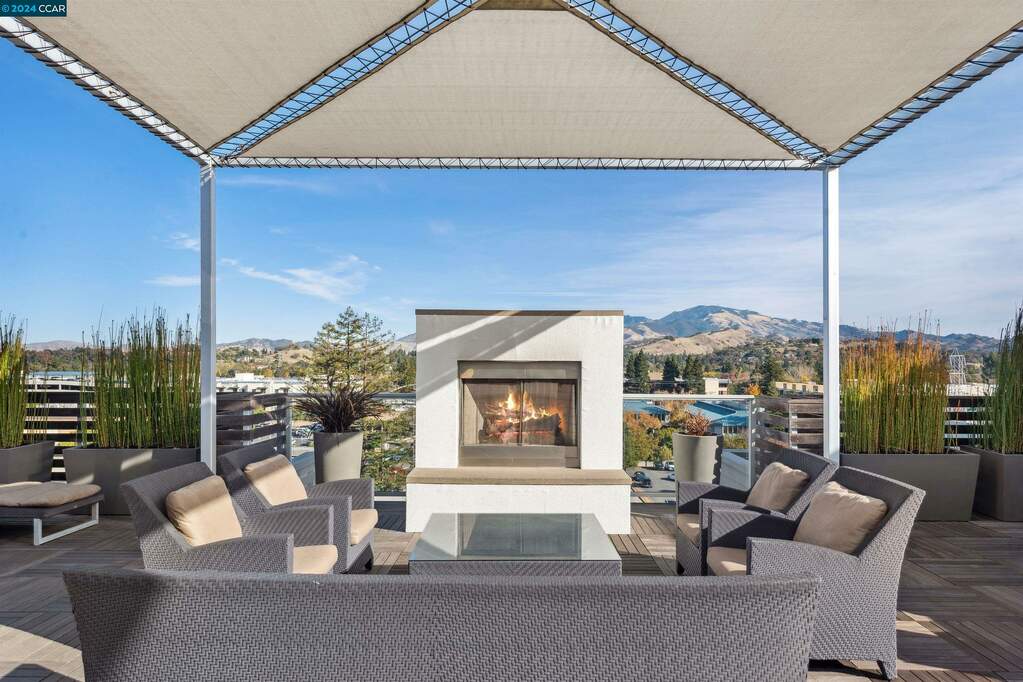 Fire Pit on Rooftop Deck at 555 Ygnacio Valley Rd #319, Walnut Creek, CA 94596
