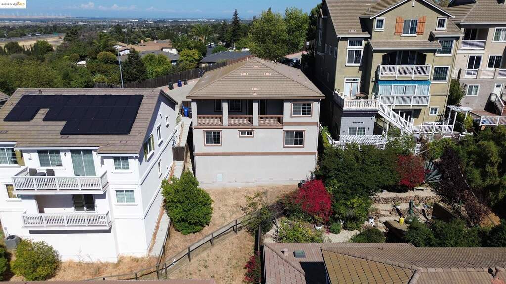 Aerial view of residential area at 127 Delta Vista Ln, Pittsburg, CA 94565