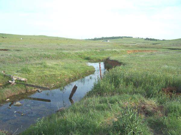 Seasonal stream with view looking southward at 8385 S Shingle Road, Shingle Springs, CA 95682