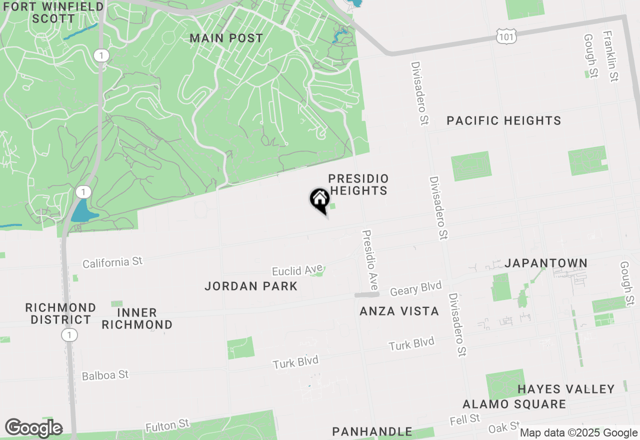 Map of 3521 Sacramento Street, San Francisco, CA 94118