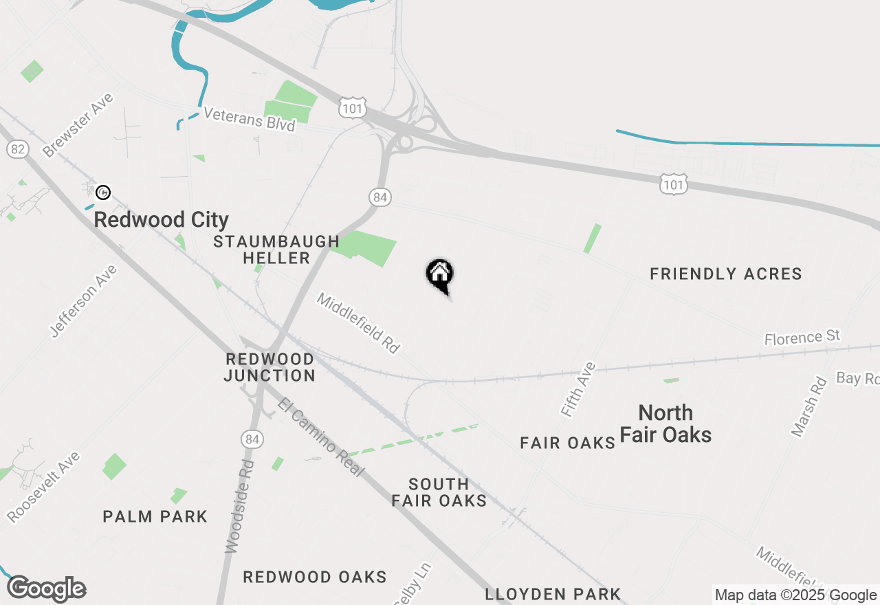Map of 616 Douglas Avenue, Redwood City, CA 94063
