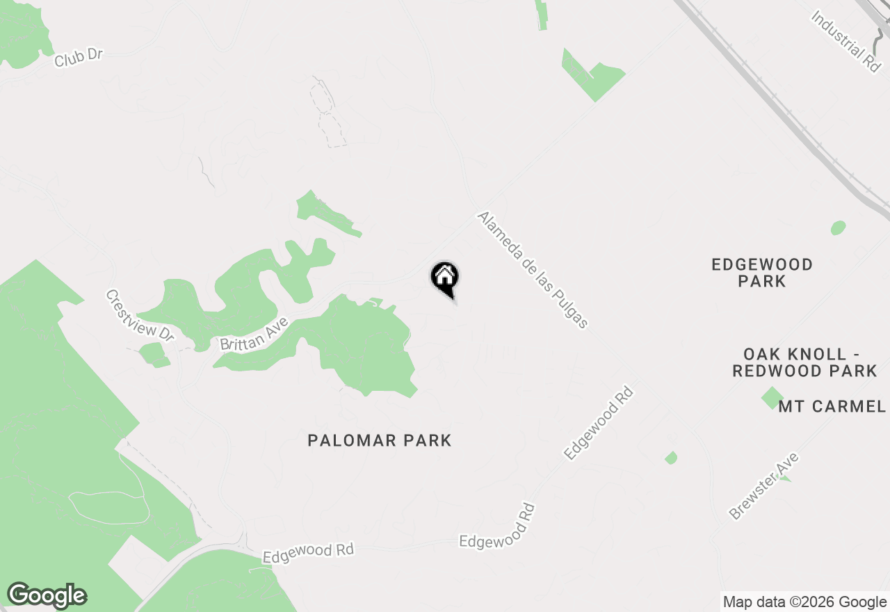 Map of 2910 Sherwood Drive, San Carlos, CA 94070