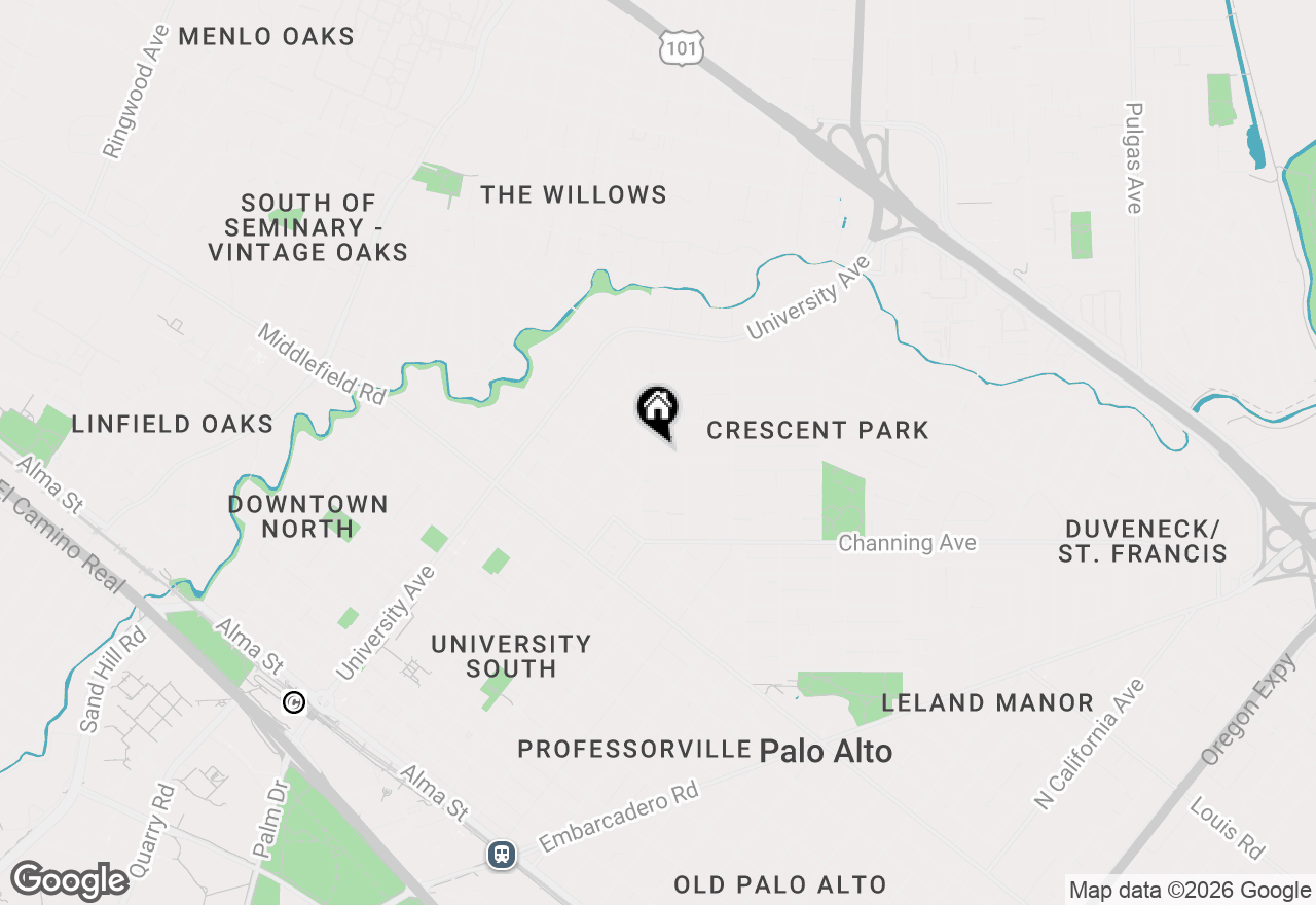 Map of 1031 Fife Avenue, Palo Alto, CA 94301