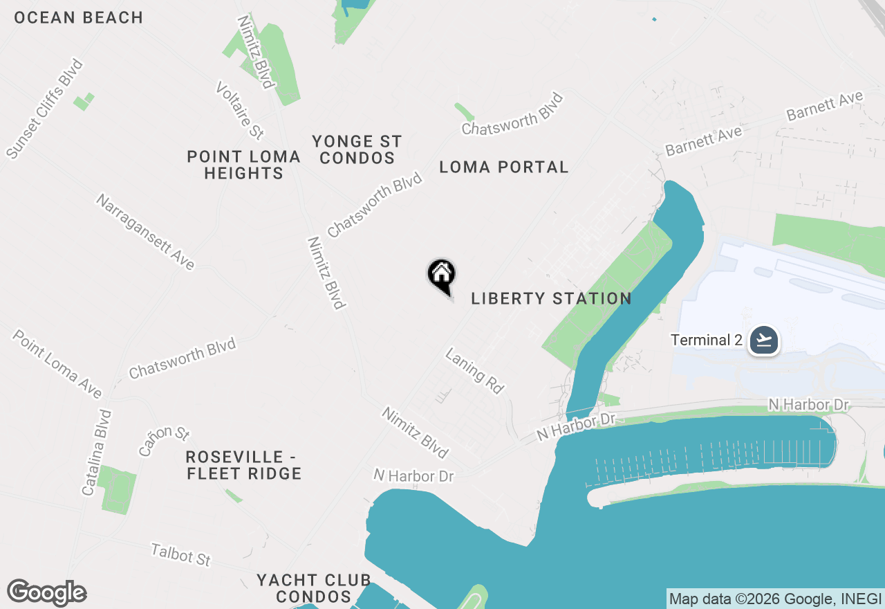 Map of 3121 Udall St, San Diego, CA 92106