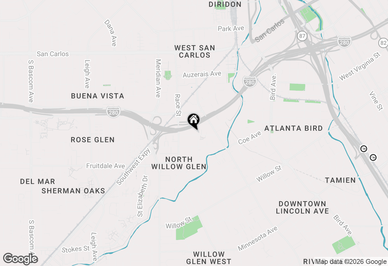 Map of 923 & 925 Paula Street, San Jose, CA 95126