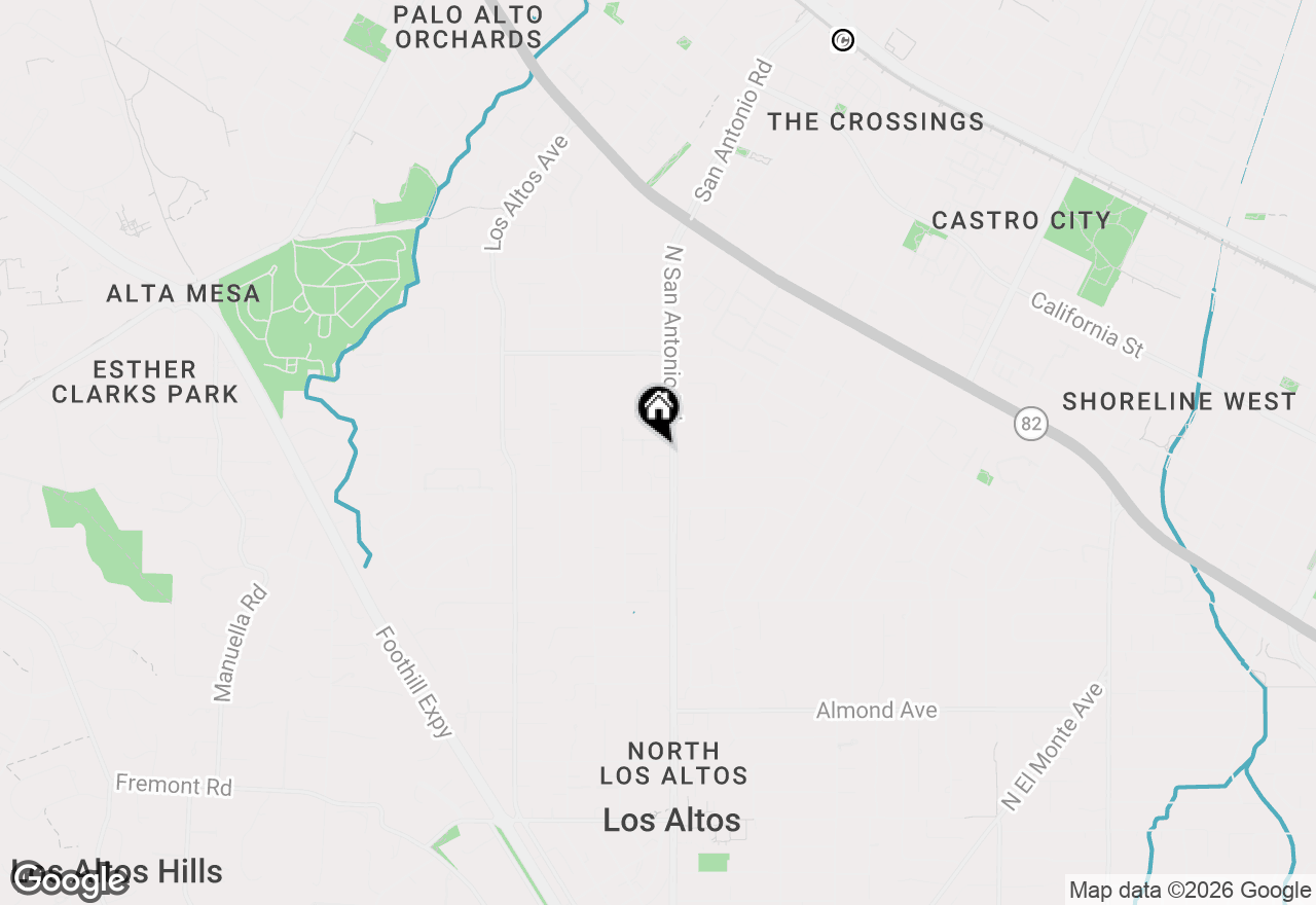 Map of 680 N San Antonio Road, Los Altos, CA 94022