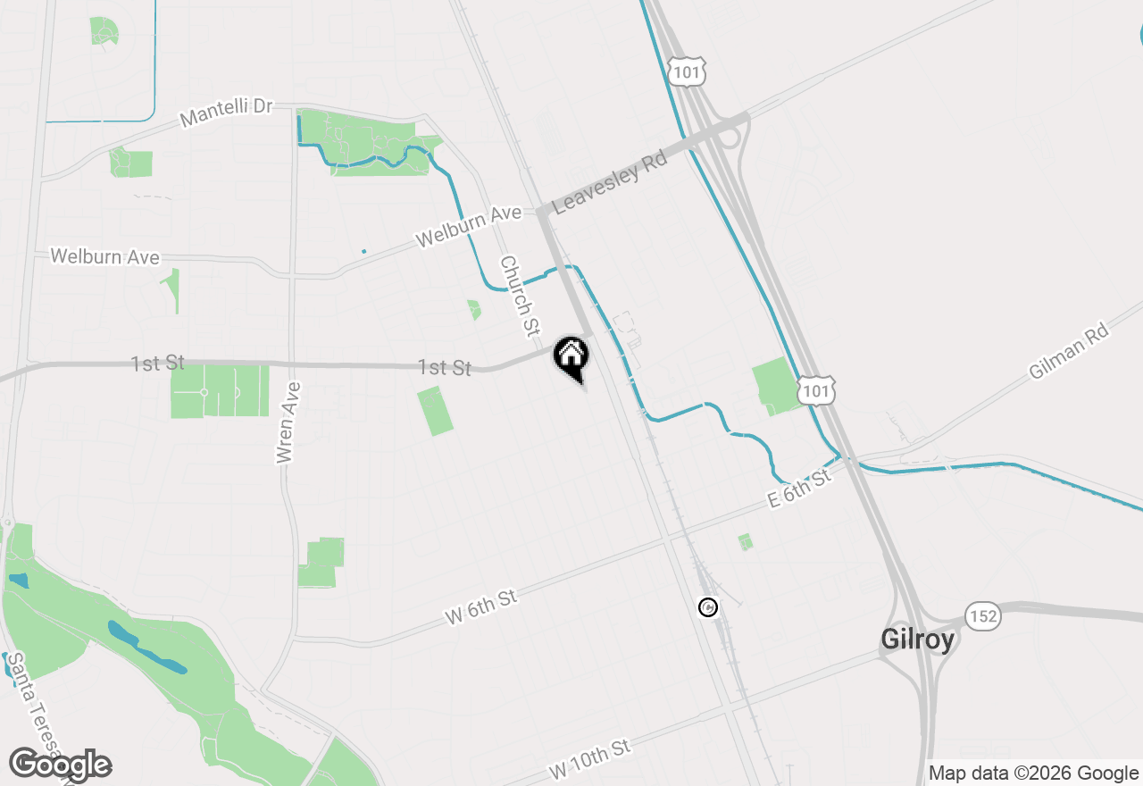 Map of 140 2nd Street, Gilroy, CA 95020
