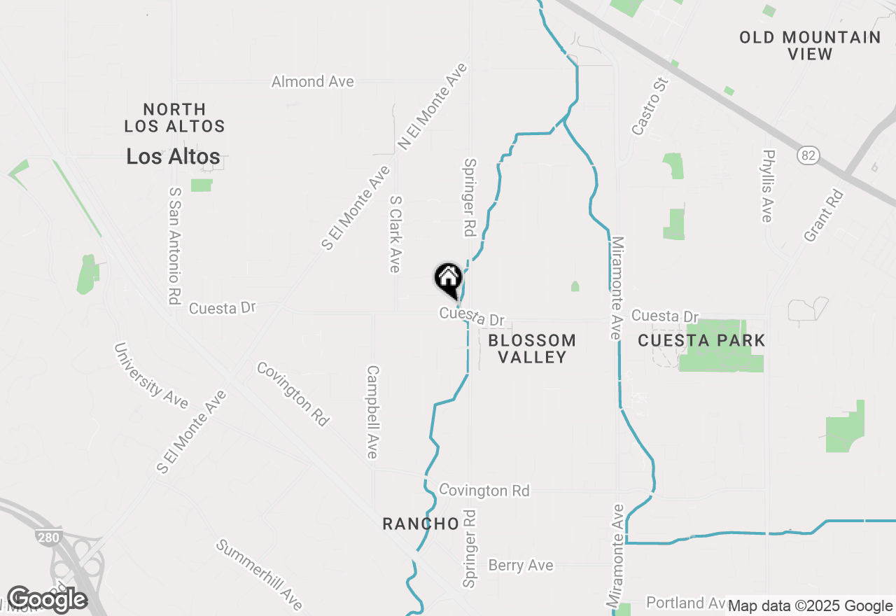 Map of 667 Cuesta Drive, Los Altos, CA 94024
