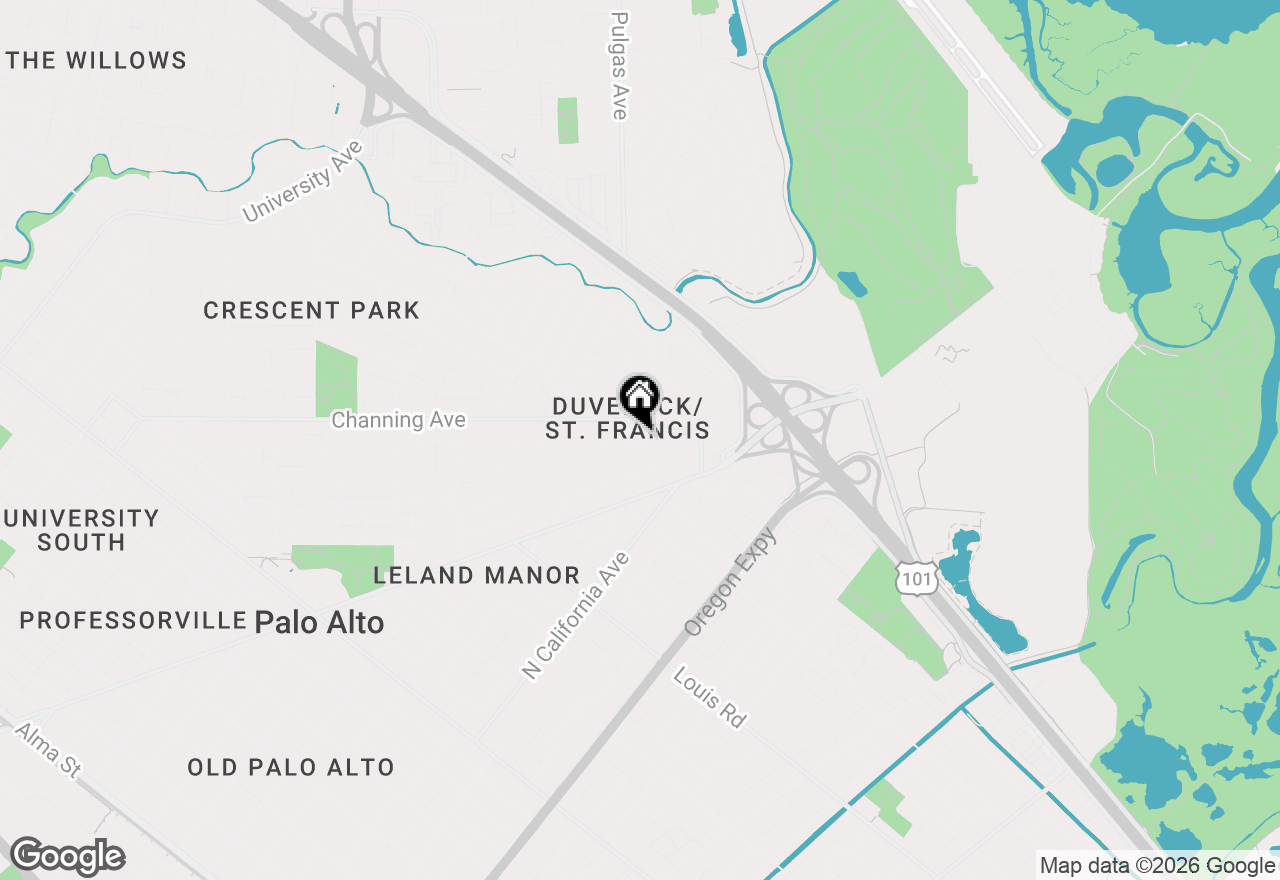 Map of 11 Tulip Lane, Palo Alto, CA 94303