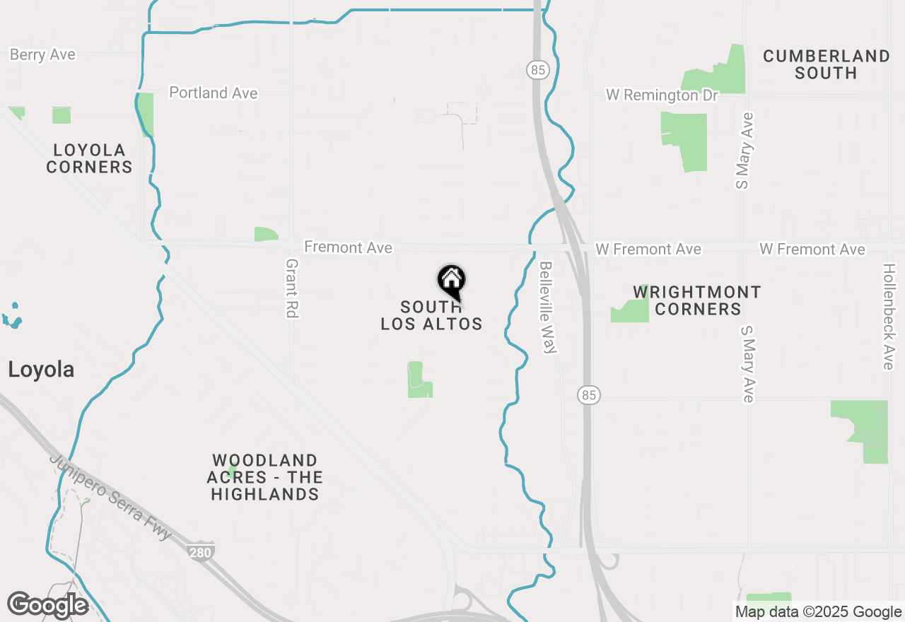 Map of 1624 Clay Drive, Los Altos, CA 94024