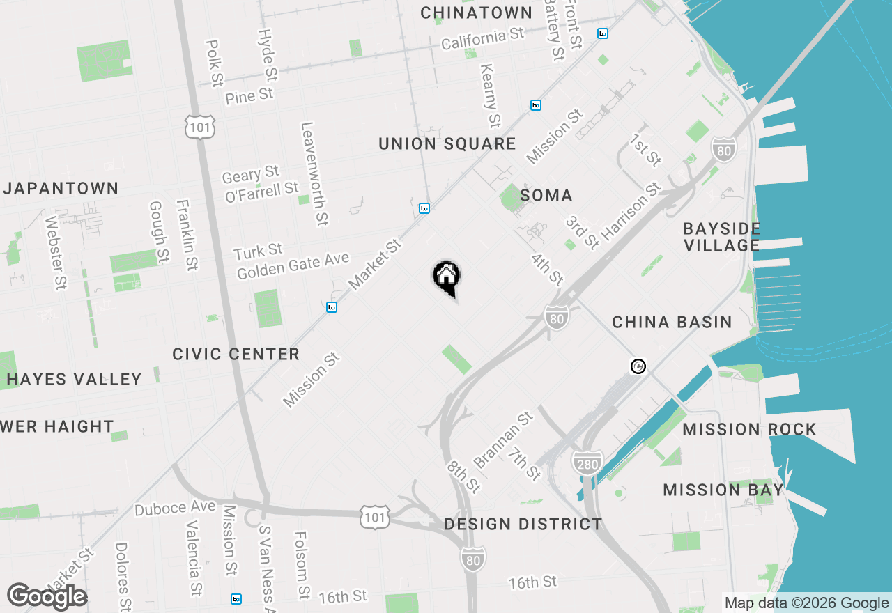 Map of 219 6th Street, San Francisco, CA 94103