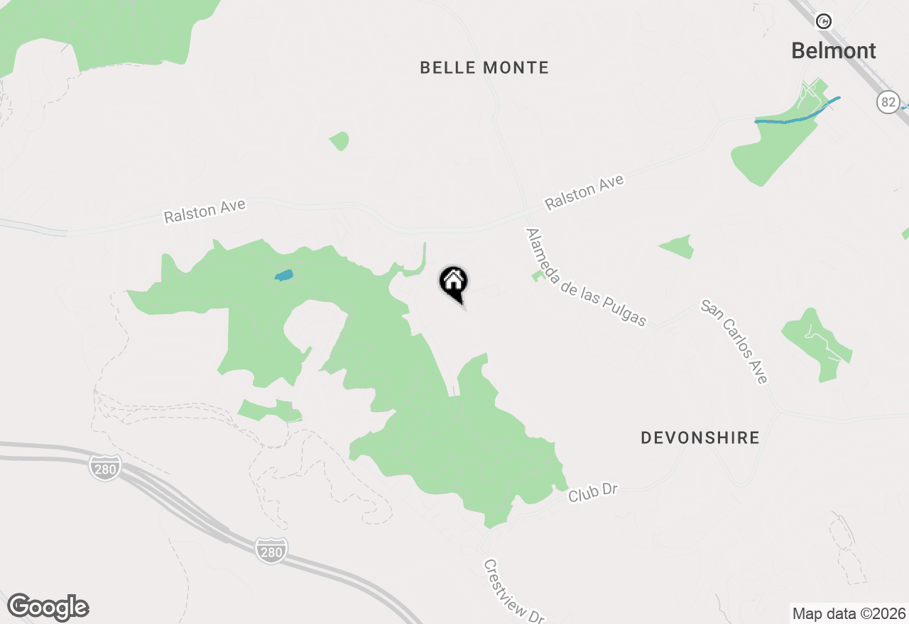 Map of 2303 Hastings Drive, Belmont, CA 94002