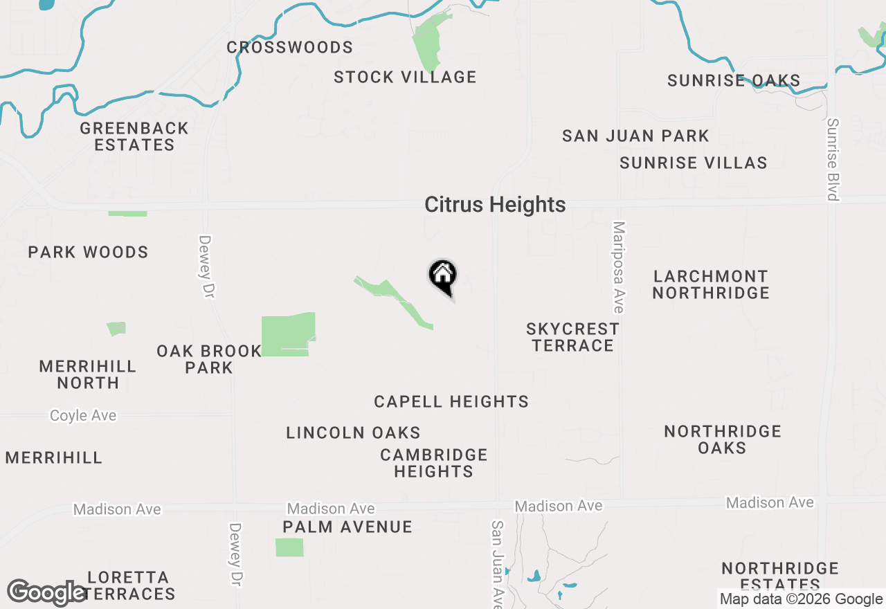 Map of 5834 Sperry Drive, Citrus Heights, CA 95621