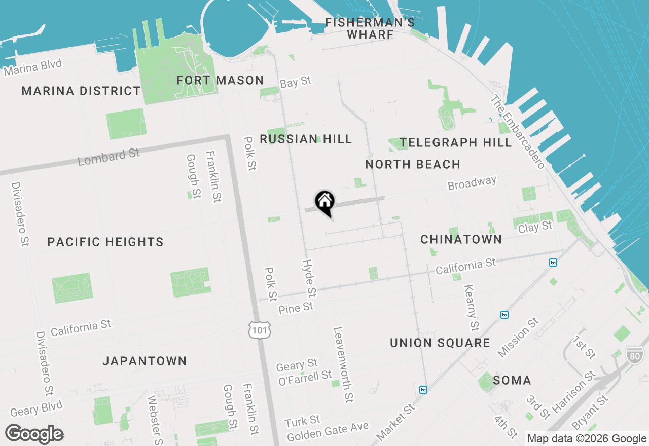 Map of 1285 Pacific Avenue, San Francisco, CA 94109