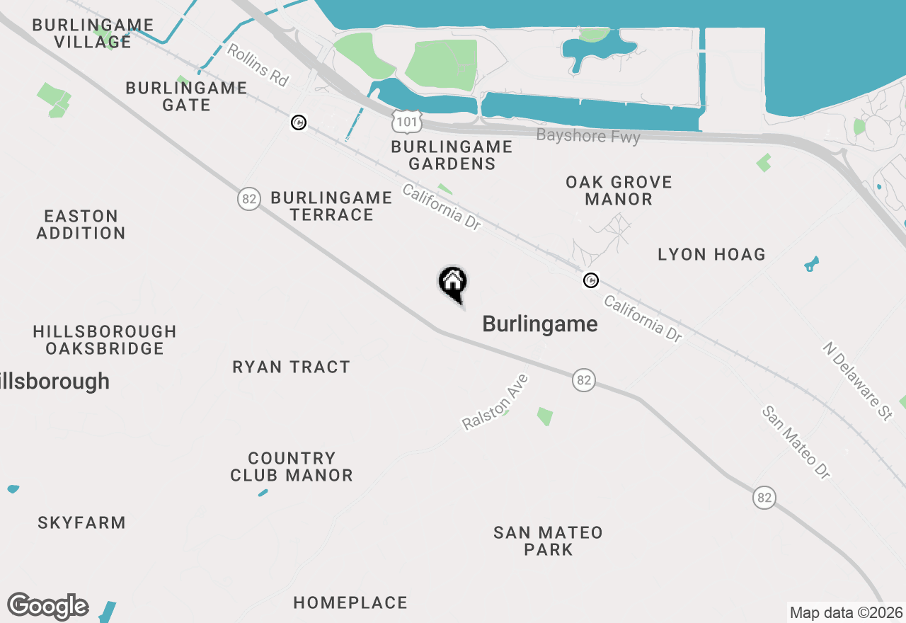 Map of 525 Almer Road #106, Burlingame, CA 94010