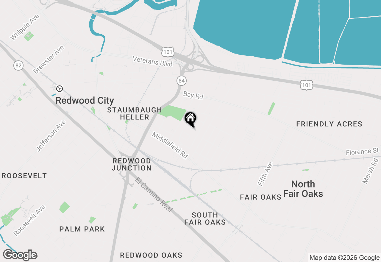 Map of 10 Greenwood Lane, Redwood City, CA 94063