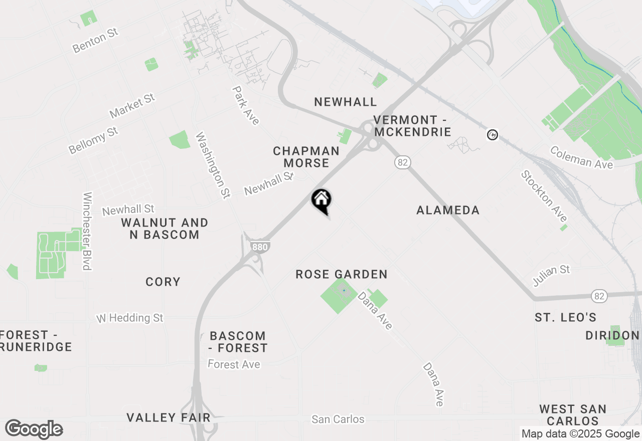 Map of 1494 Mckendrie Street, San Jose, CA 95126