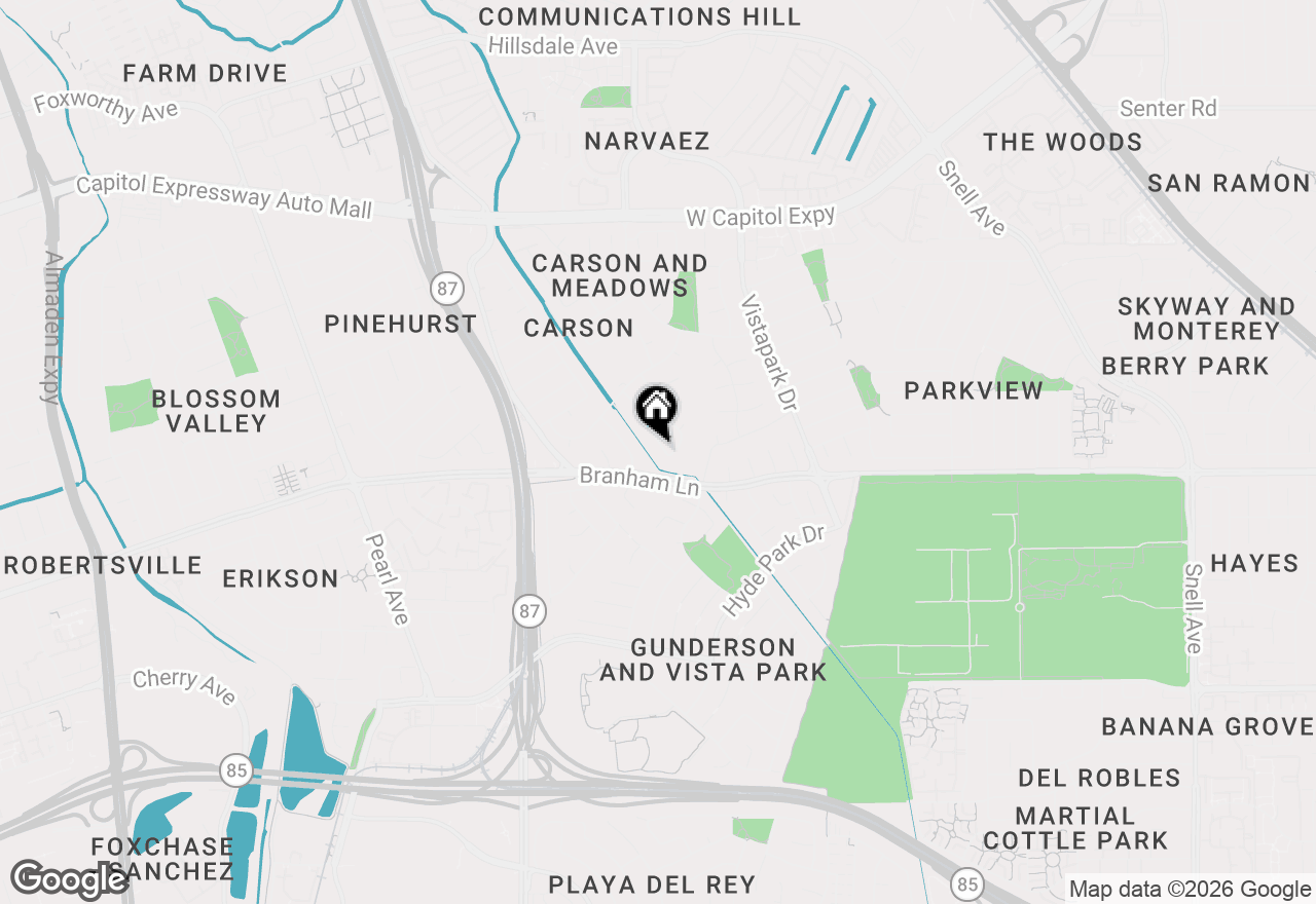 Map of 4509 Thistle Drive, San Jose, CA 95136