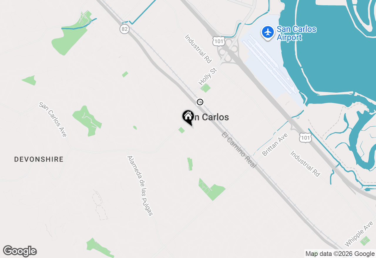 Map of 633 Elm #317, San Carlos, CA 94070