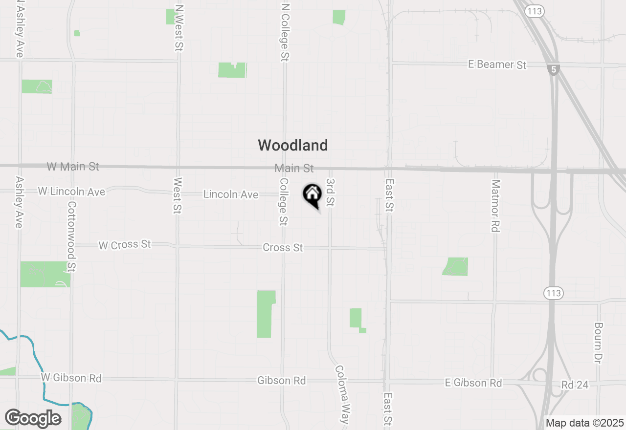 Map of 548 2nd Street, Woodland, CA 95695