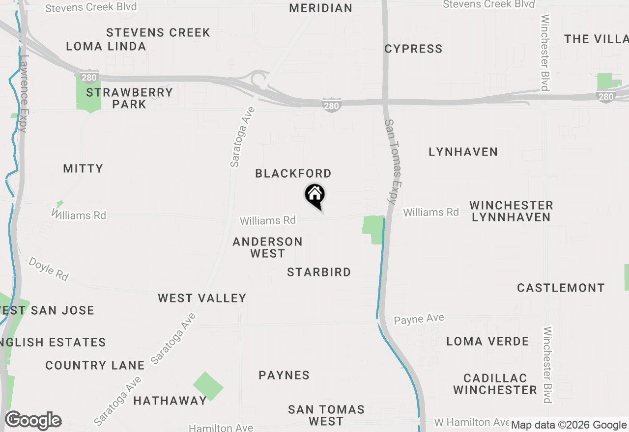 Map of 3871 Panda Court, San Jose, CA 95117