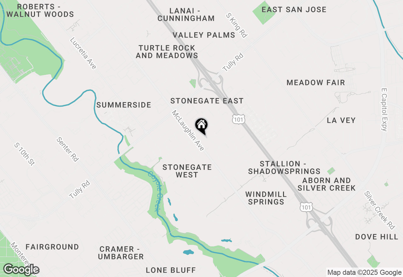 Map of 2543 Loomis Drive, San Jose, CA 95121