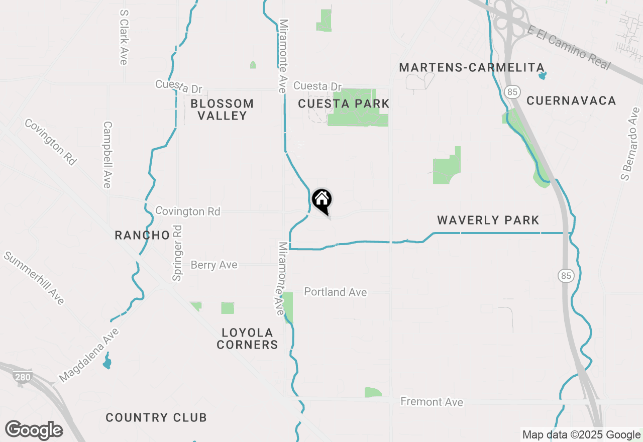 Map of 1108 Covington Road, Los Altos, CA 94024