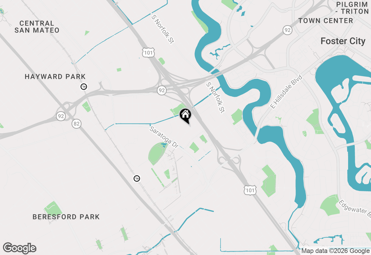Map of 2247 Salisbury Way, San Mateo, CA 94403