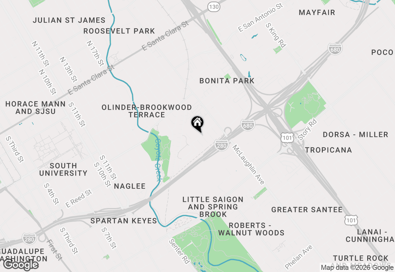 Map of 995 Melbourne Boulevard, San Jose, CA 95116
