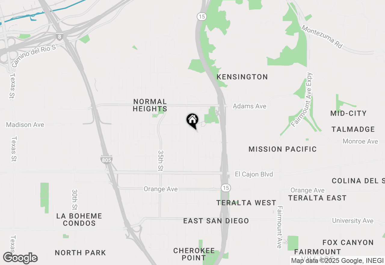 Map of 3681 Madison Avenue, San Diego, CA 92116