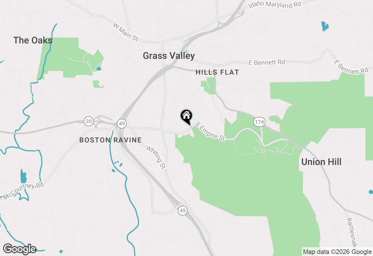 Map of 134 E Empire Street, Grass Valley, CA 95945