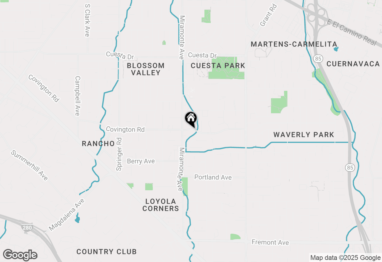 Map of 1040 Covington Road, Los Altos, CA 94024