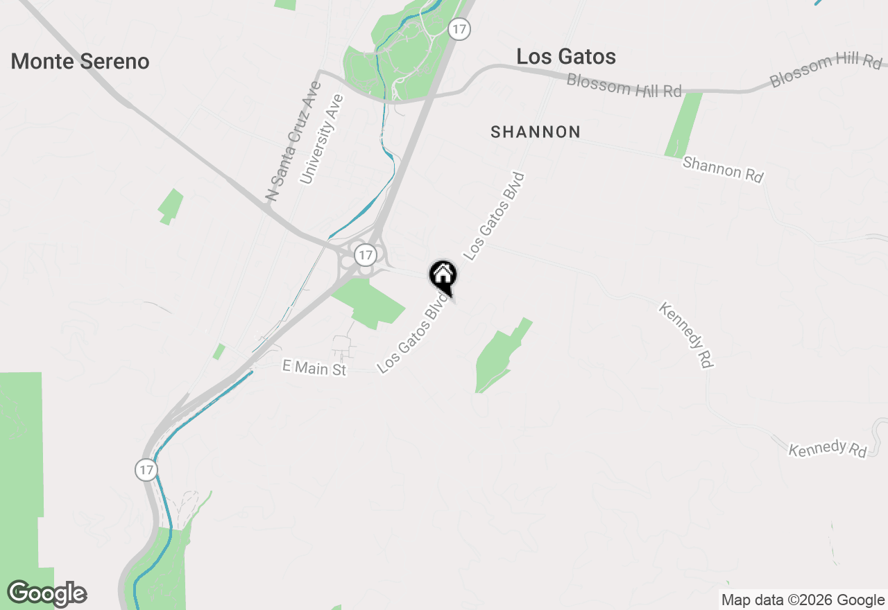 Map of 256 Los Gatos Boulevard, Los Gatos, CA 95030