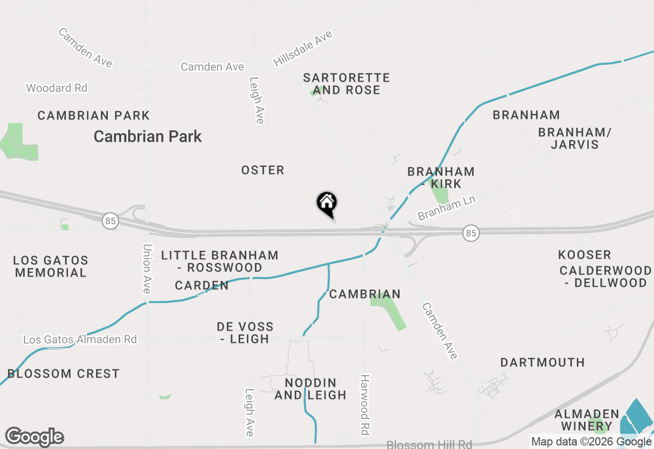 Map of 1791 Branham Lane, San Jose, CA 95124