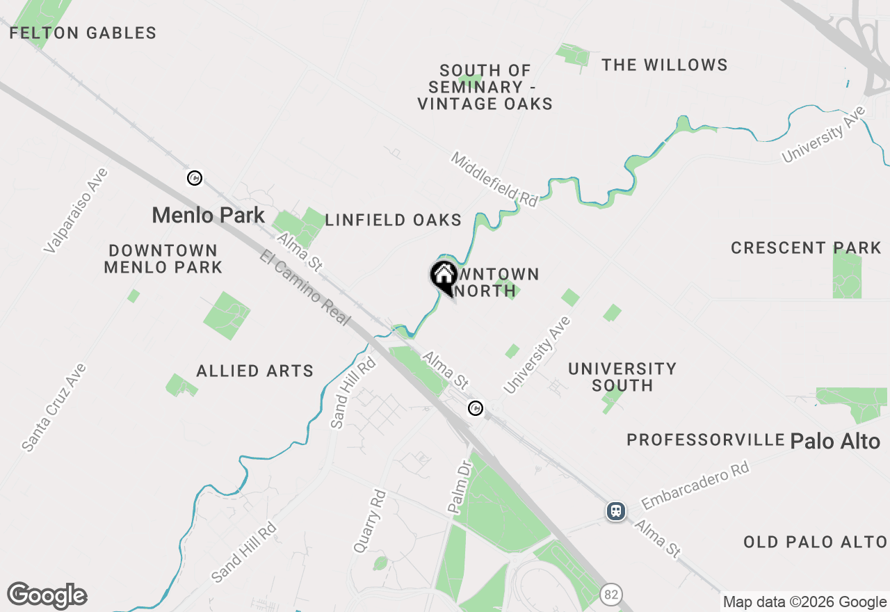 Map of 246 Palo Alto Avenue, Palo Alto, CA 94301