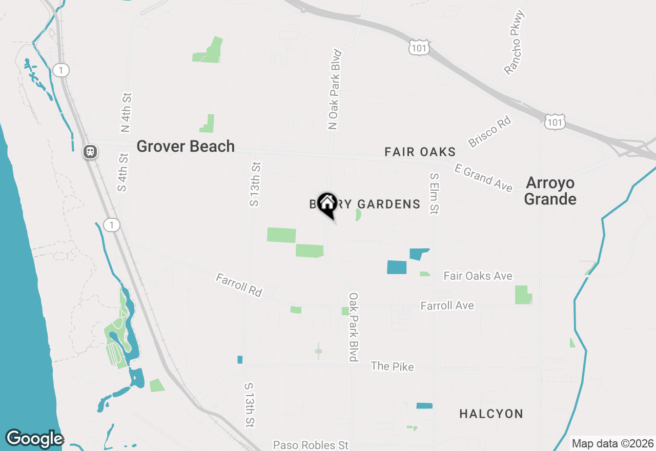 Map of 471 S Oak Park Blvd, Arroyo Grande, CA 93420