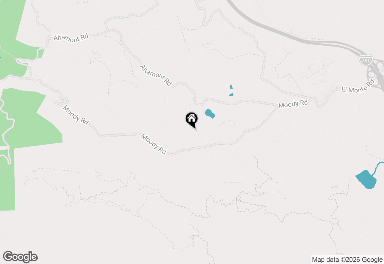 Map of 21888 Blue Oaks Place, Los Altos Hills, CA 94022