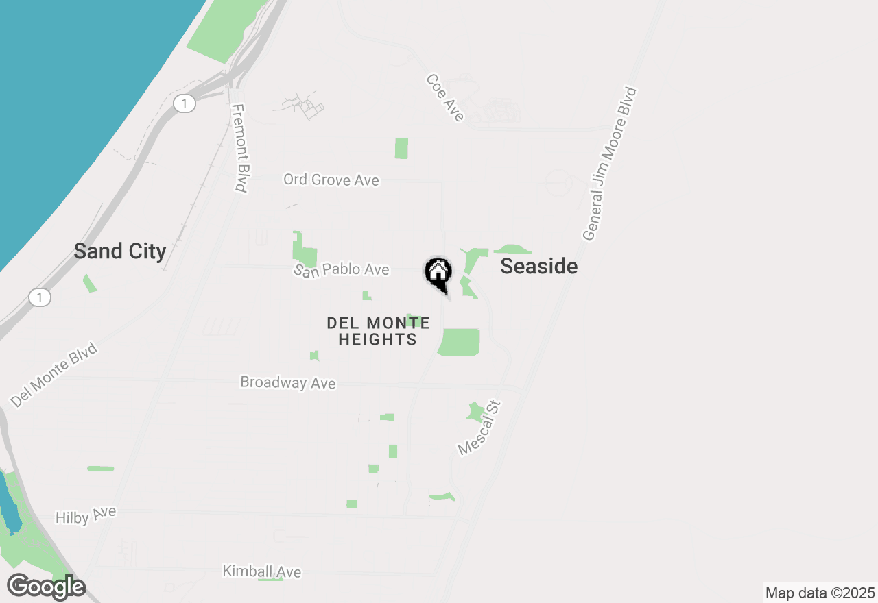 Map of 1745 Yosemite Street, Seaside, CA 93955