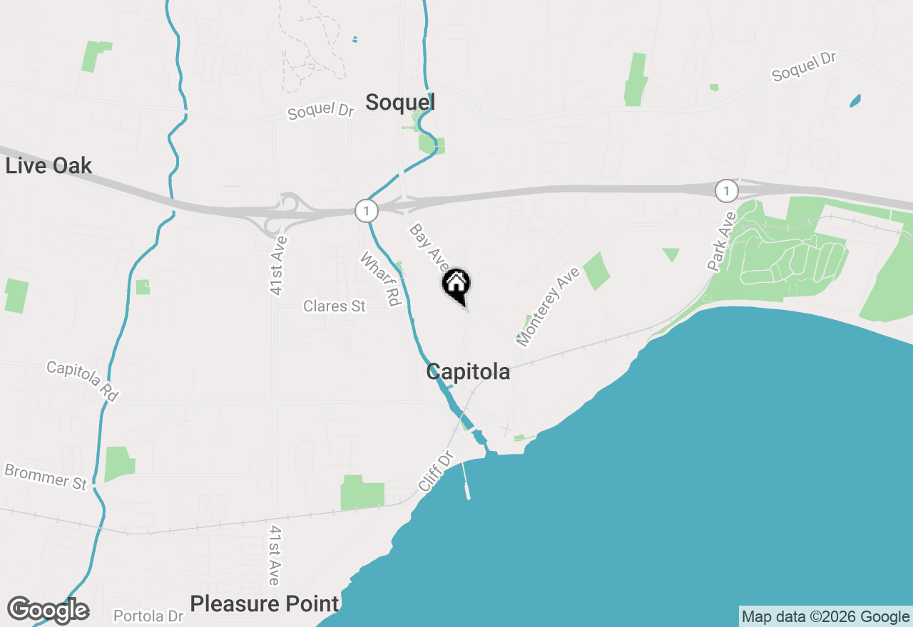 Map of 616 Oak Drive, Capitola, CA 95010