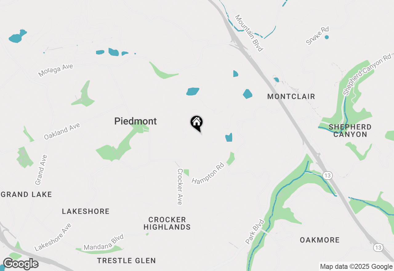 Map of 2 Sea View Avenue, Piedmont, CA 94611