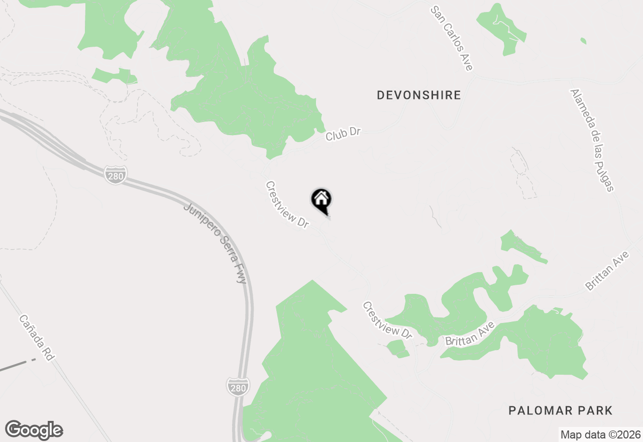 Map of 27 Tulip Lane, San Carlos, CA 94070
