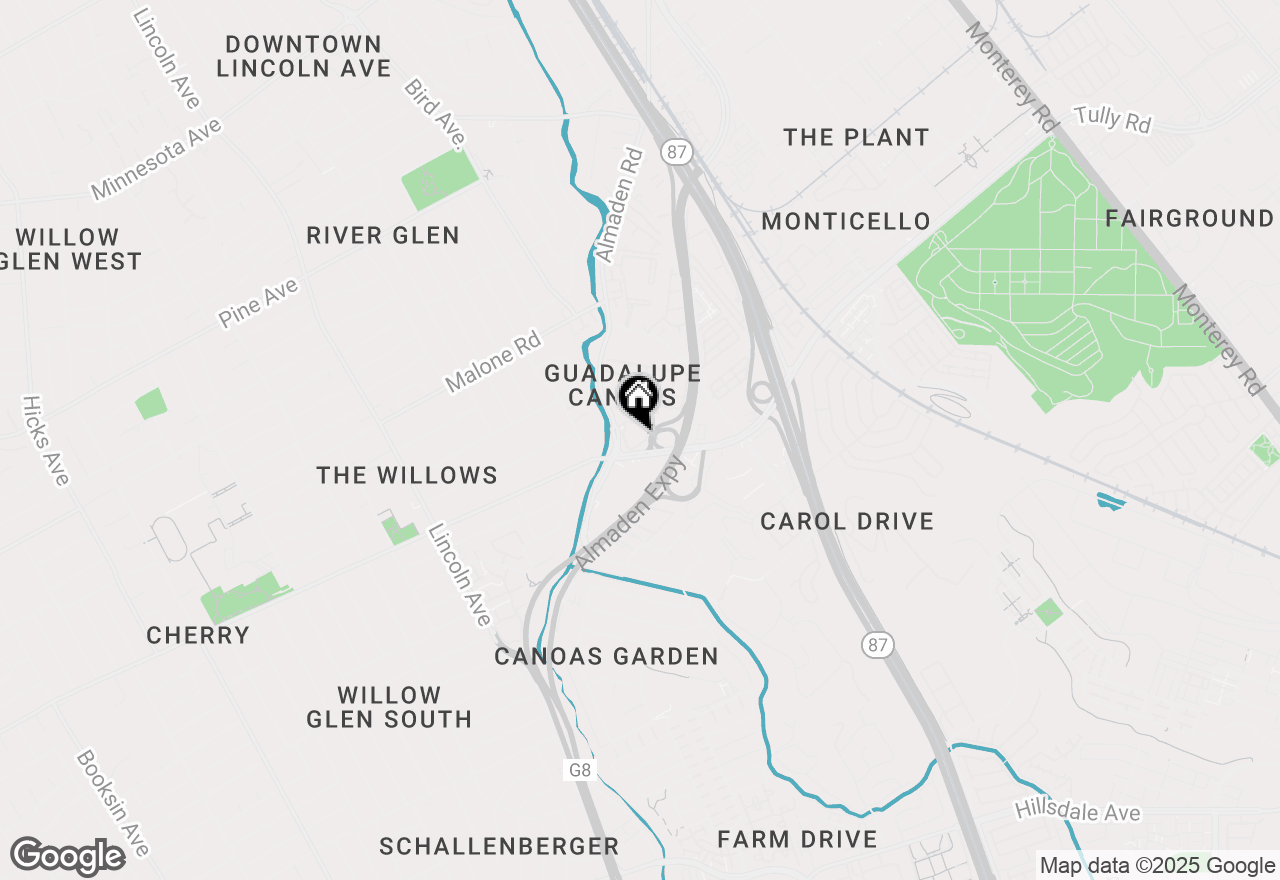 Map of 2296 Almaden Road #B, San Jose, CA 95125