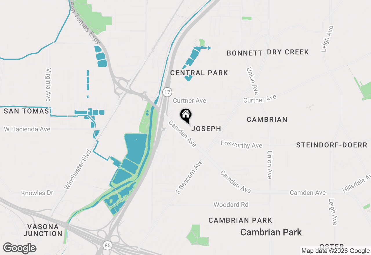 Map of 1235 Shamrock Drive, Campbell, CA 95008