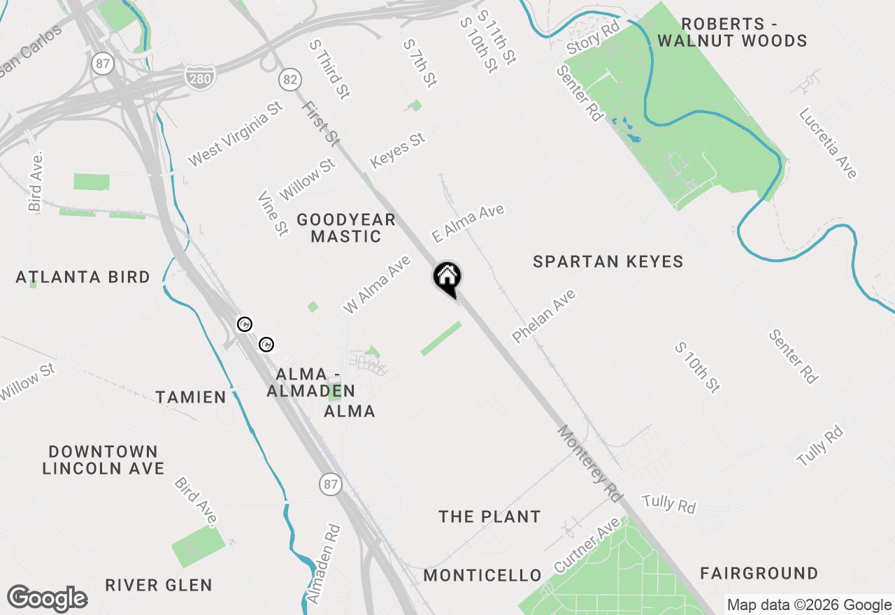 Map of 1552 Ford Avenue, San Jose, CA 95110