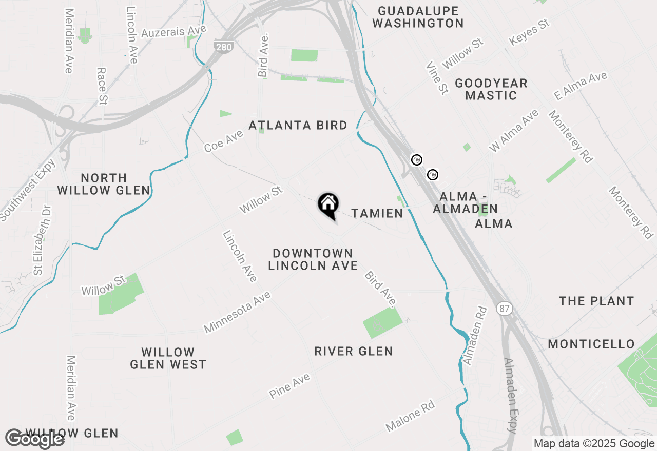 Map of 1335 Vernon Avenue, San Jose, CA 95125